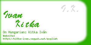 ivan kitka business card